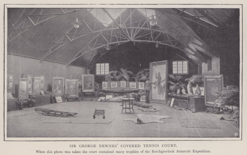 Sir George Newnes fedett teniszpálya (fekete-fehér fotó) alkotó: English Photographer