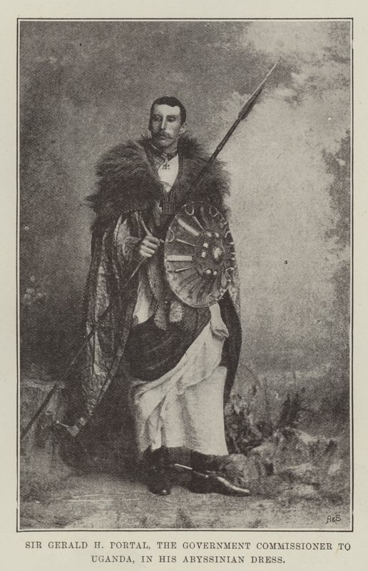 Sir Gerald H Portal, Uganda kormánybiztosa Abesszin ruhájában alkotó: English Photographer
