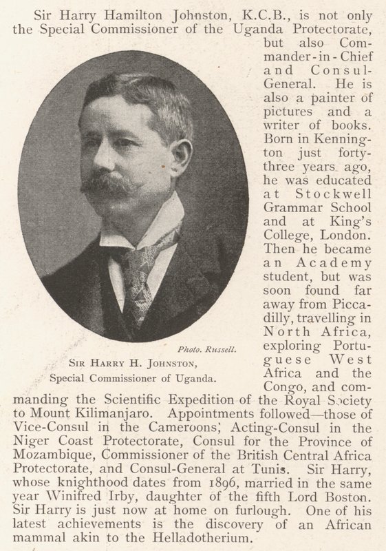Sir Harry H Johnston, Uganda különleges biztosa alkotó: English Photographer