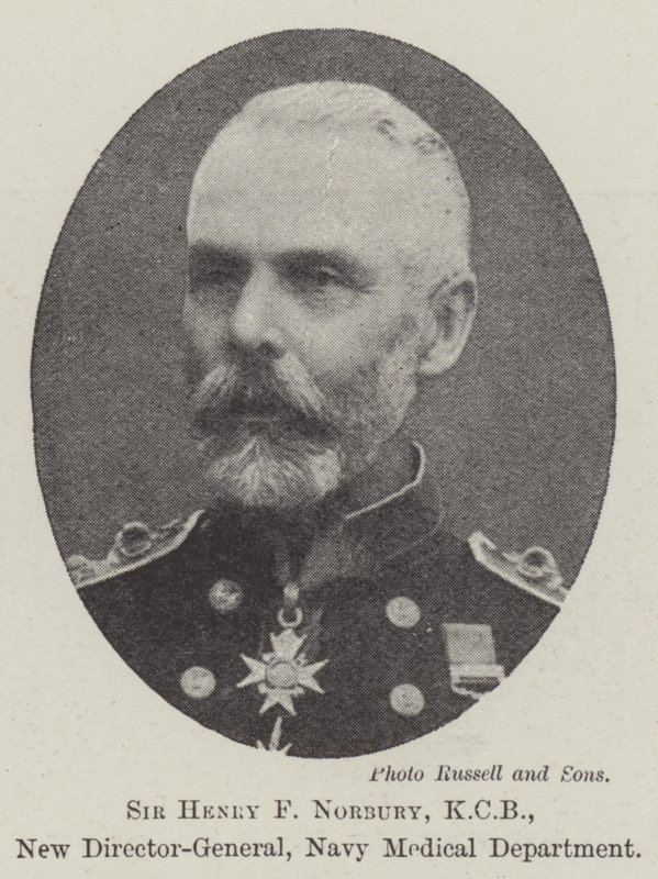 Sir Henry F Norbury, KCB, a haditengerészet egészségügyi osztályának új főigazgatója alkotó: English Photographer