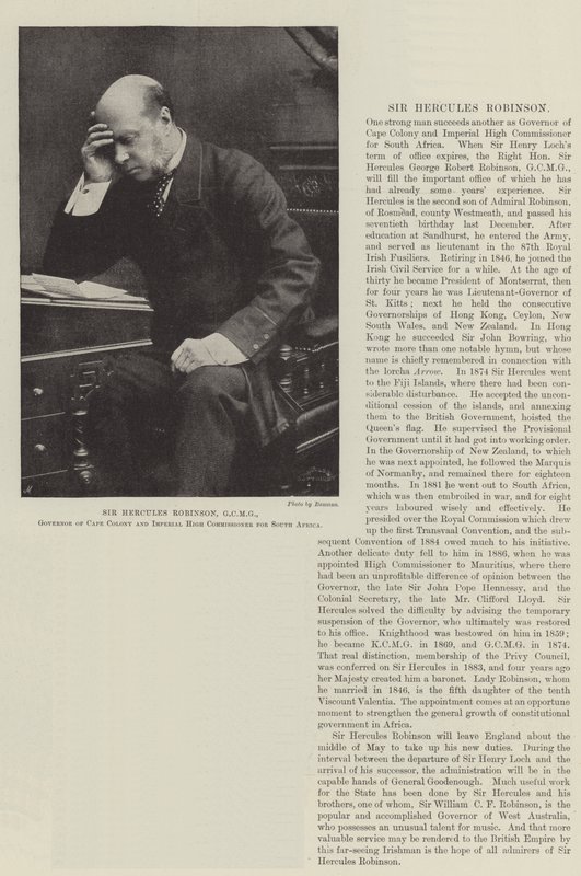 Sir Hercules Robinson, GCMG, Cape Colony kormányzója és Dél-Afrika császári főbiztosa alkotó: English Photographer