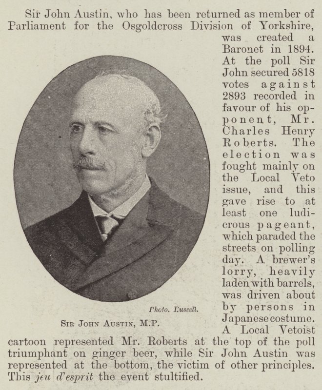 Sir John Austin képviselő alkotó: English Photographer