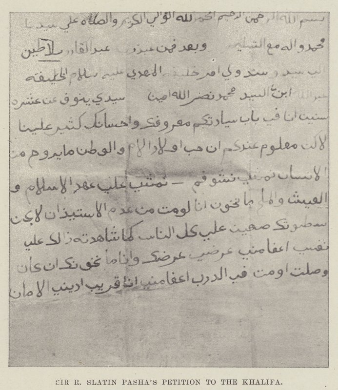 Sir R Slatin pasha petíció a Khalifához alkotó: English Photographer