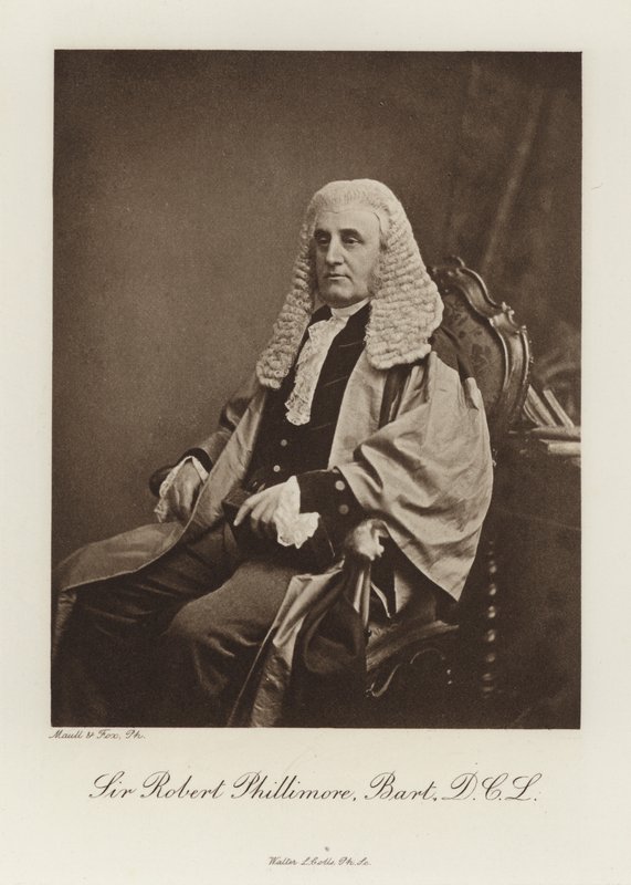 Sir Robert Phillimore, Baronet, DCL (f/w fotó) alkotó: English Photographer