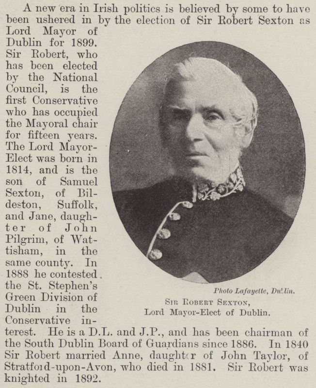Sir Robert Sexton, Dublin megválasztott polgármestere alkotó: English Photographer