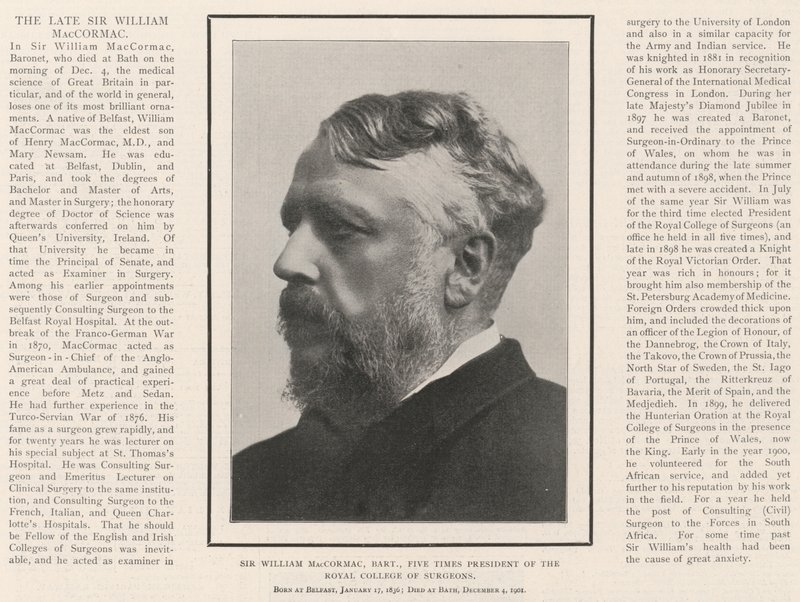Sir William MacCormac, Baronet, a Royal College of Surgeons ötszörös elnöke alkotó: English Photographer