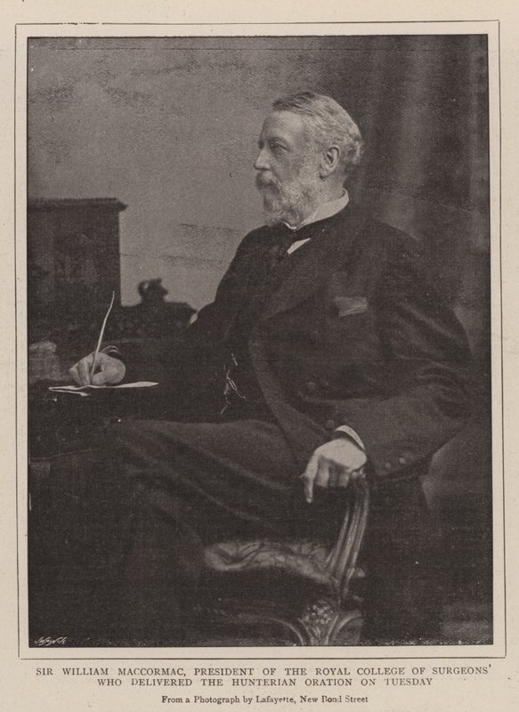 Sir William MacCormac, a Royal College of Surgeons elnöke, aki kedden tartotta Hunterian beszédet alkotó: English Photographer