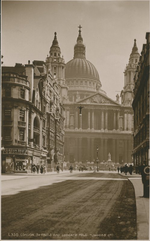 St Pauls Cathedral és Ludgate Hill, London alkotó: English Photographer