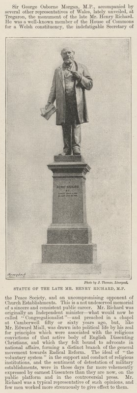 A néhai Henry Richard képviselő szobra alkotó: English Photographer
