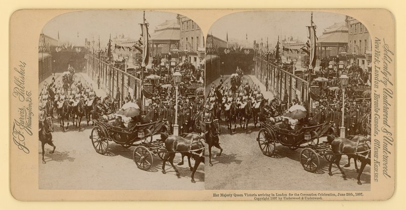 Viktória királynő gyémántjubileumának sztereográfiai lenyomata alkotó: English Photographer
