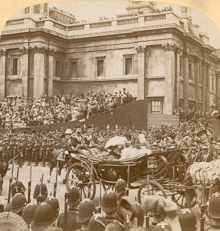 Viktória királynő gyémántjubileumának sztereográfiai lenyomata alkotó: English Photographer