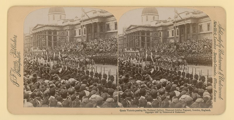 Viktória királynő gyémántjubileumának sztereográfiai lenyomata alkotó: English Photographer