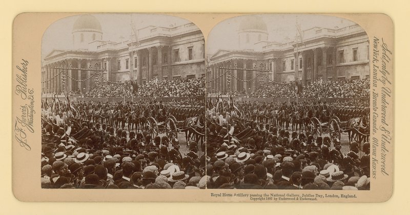 Viktória királynő gyémántjubileumának sztereográfiai lenyomata alkotó: English Photographer
