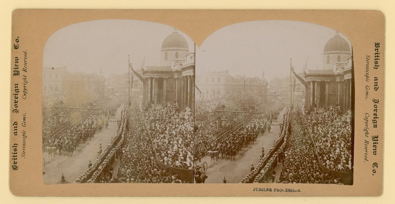 Viktória királynő gyémántjubileumának sztereográfiai lenyomata alkotó: English Photographer