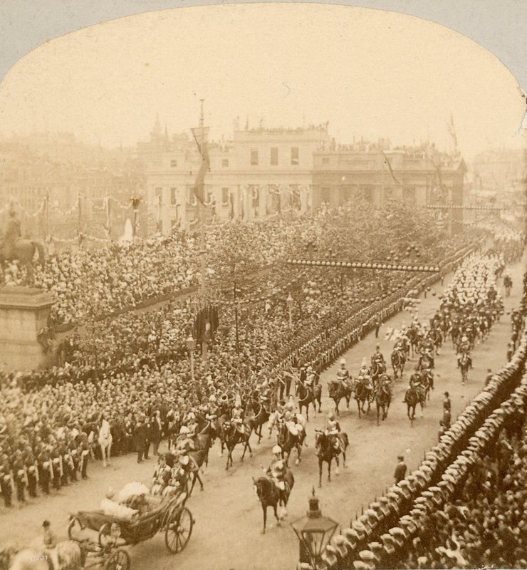 Viktória királynő gyémántjubileumának sztereográfiai lenyomata alkotó: English Photographer