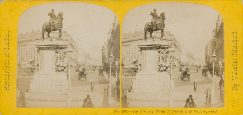 Charing Cross sztereoszkópikus képe alkotó: English Photographer
