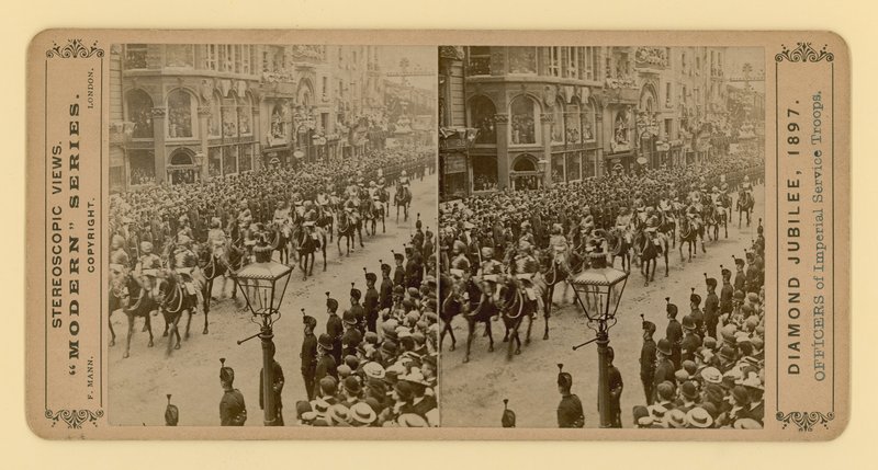 Viktória királynő gyémántjubileumának sztereoszkópikus lenyomata, 1897. június 28 alkotó: English Photographer