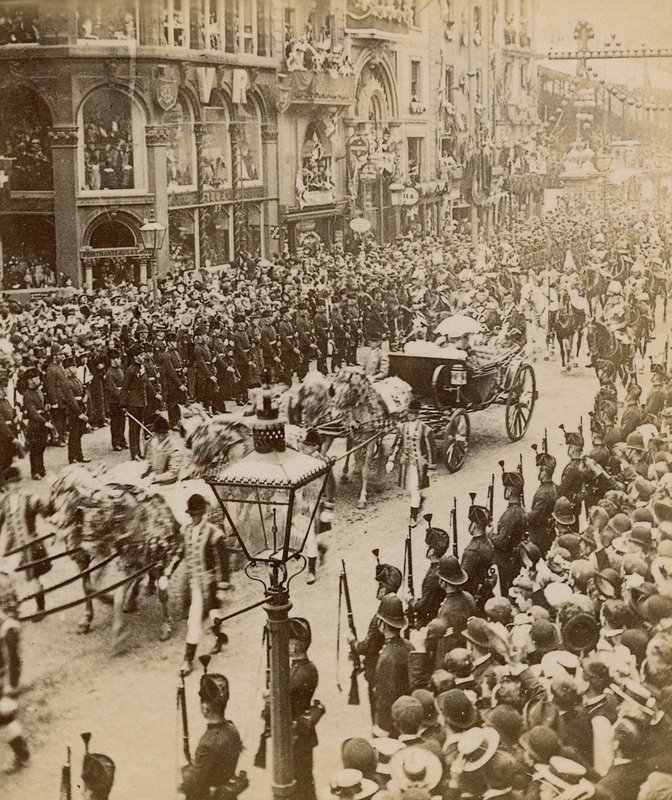 Viktória királynő gyémántjubileumának sztereoszkópikus lenyomata, 1897. június 28 alkotó: English Photographer