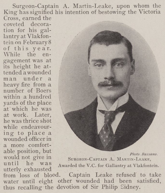 A Martin-Leake sebész-kapitány, Vlakfontein vitézségéért kapta a VC-t alkotó: English Photographer