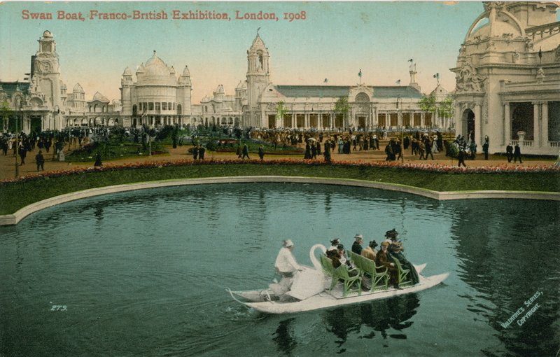 Hattyúcsónak, francia-brit kiállítás, London, 1908 alkotó: English Photographer