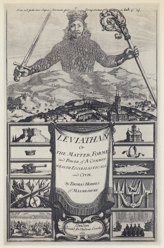 T Hobbes, Leviathan, A Crooke 1651 (f/w fotó) alkotó: English Photographer
