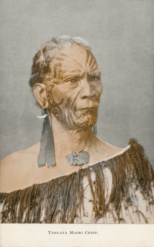 Tangata maori főnök (fotó) alkotó: English Photographer