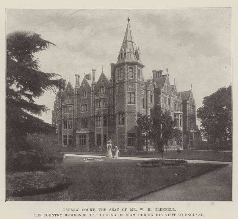 Taplow Court, W H Grenfell úr székhelye, Sziám királyának vidéki rezidenciája angliai látogatása során alkotó: English Photographer