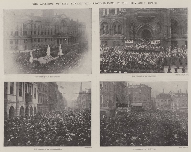 VII. Edward király csatlakozása, Kiáltványok a tartományi városokban alkotó: English Photographer