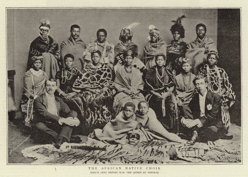 Az African Native Choir, amely a H M The Queen előtt énekelt Osborne-ban alkotó: English Photographer