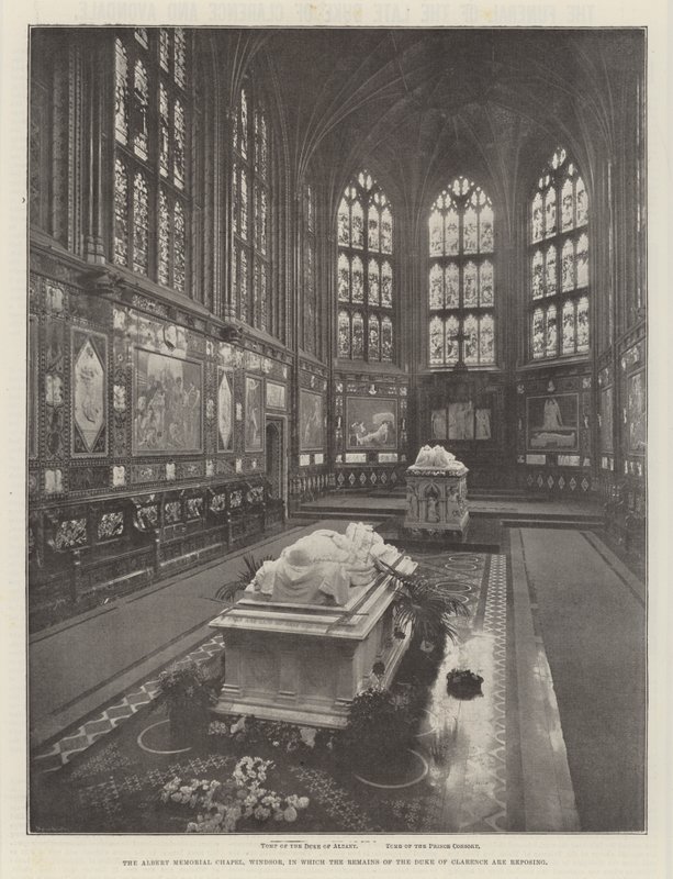 A windsori Albert-emlékkápolna, amelyben Clarence hercegének földi maradványai nyugszanak alkotó: English Photographer