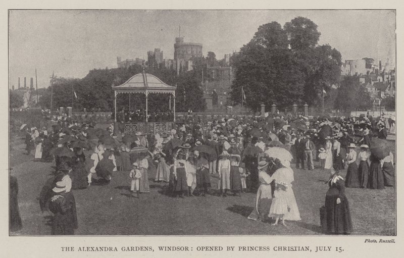 Az Alexandra Gardens, Windsor, megnyitotta Christian hercegnő július 15-én alkotó: English Photographer