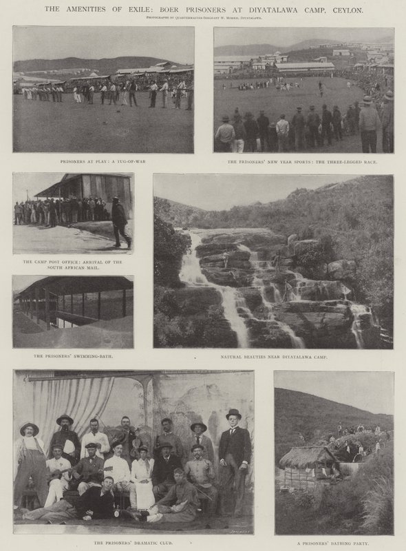 A száműzetés kényelme, búr foglyok a Diyatalawa táborban, Ceylon alkotó: English Photographer