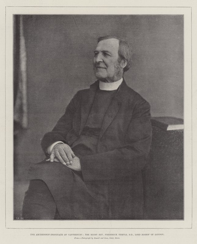 Canterbury érseke-jelöltje, Frederick Temple tiszteletes, DD, London püspöke alkotó: English Photographer