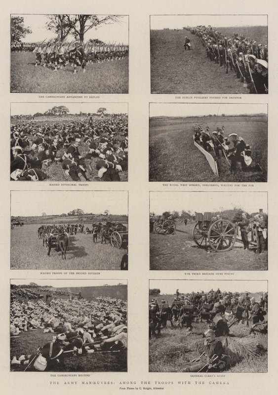 A hadsereg manőverei, a csapatok között a kamerával alkotó: English Photographer