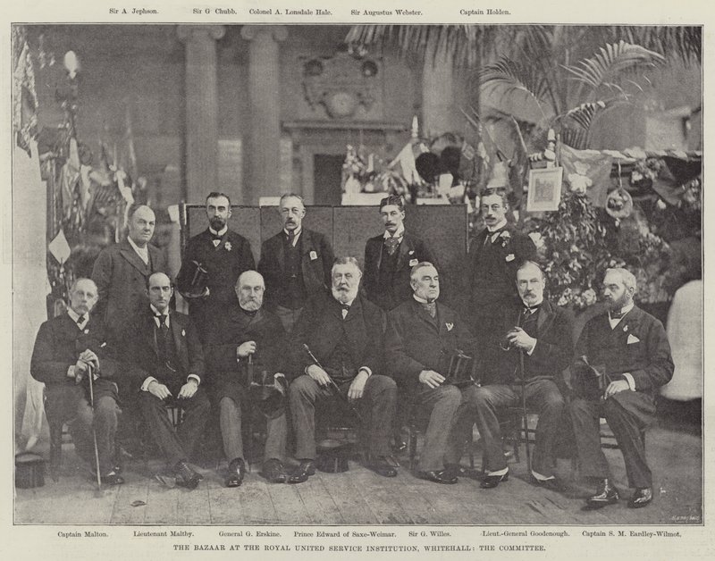A Bazár a Royal United Service Institution-nál, Whitehall, a bizottság alkotó: English Photographer