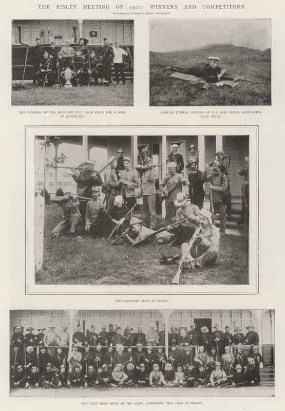 Az 1901-es bisleyi találkozó, győztesek és versenyzők alkotó: English Photographer