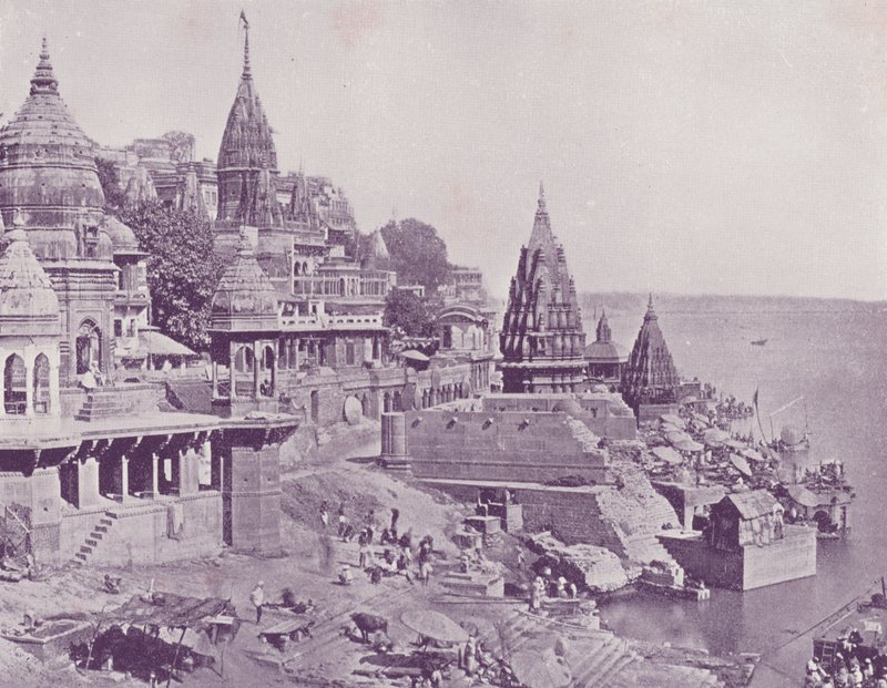 A Burning Ghat, Benares alkotó: English Photographer