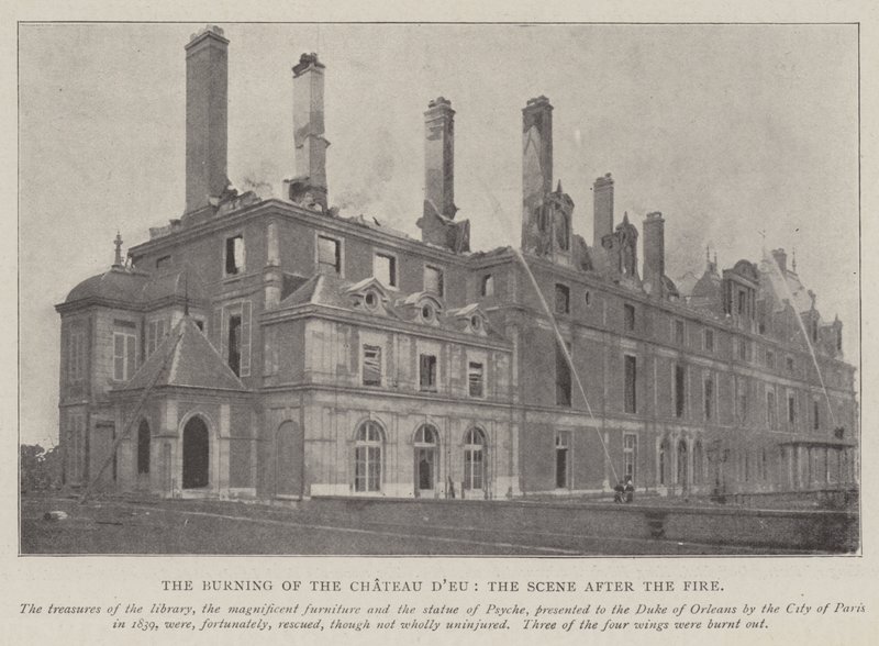 A Chateau dEu égése, a Tűz utáni jelenet alkotó: English Photographer