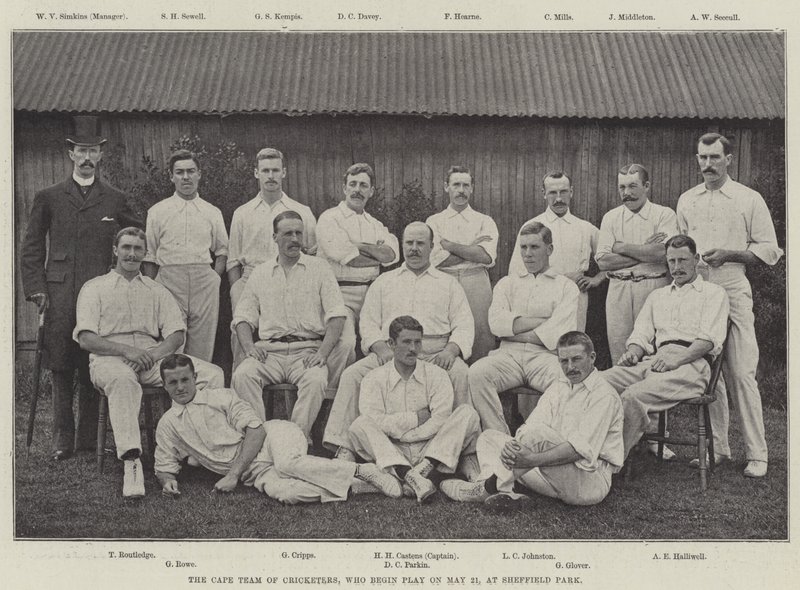 A Cape Cricketers csapata, akik május 21-én kezdik a játékot a Sheffield Parkban alkotó: English Photographer