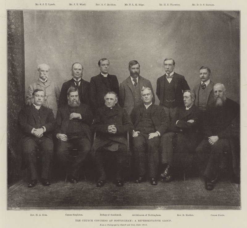 Az egyházi kongresszus Nottinghamben, egy képviselőcsoport alkotó: English Photographer