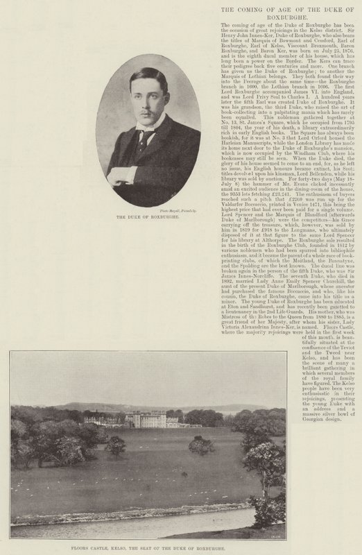 Roxburghe hercegének nagykorúvá válása alkotó: English Photographer
