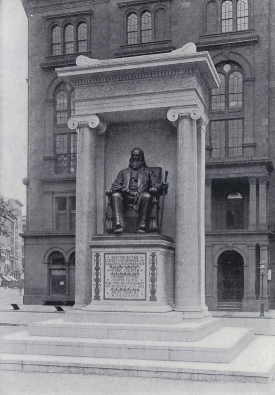 The Cooper Institute and Monument, New York (f/w fotó) alkotó: English Photographer