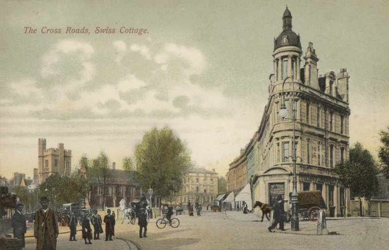 The Cross Roads, Swiss Cottage, London (színes fotó) alkotó: English Photographer