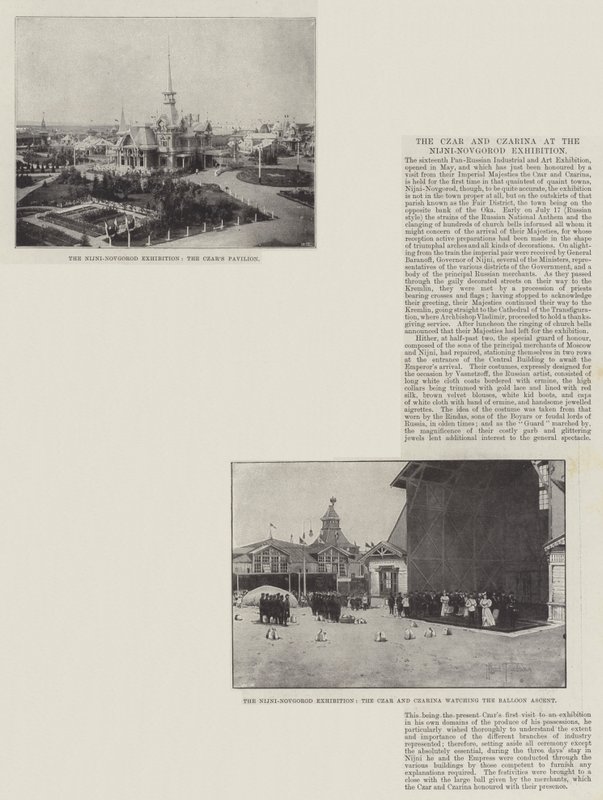 A cár és a cárnő a Nijni-Novgorod kiállításon alkotó: English Photographer