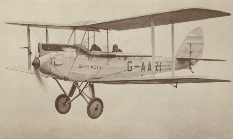 A De Havilland "Moth" (fekete-fehér fotó) alkotó: English Photographer