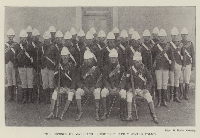 Mafeking védelme, a Cape Mounted Police csoportja alkotó: English Photographer