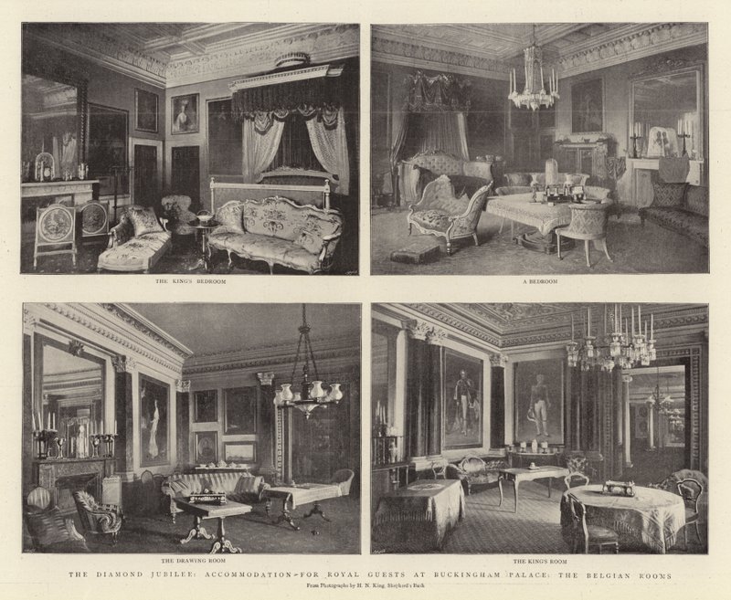 A Gyémánt Jubileum, a királyi vendégek szállása a Buckingham-palotában, a belga szobákban alkotó: English Photographer
