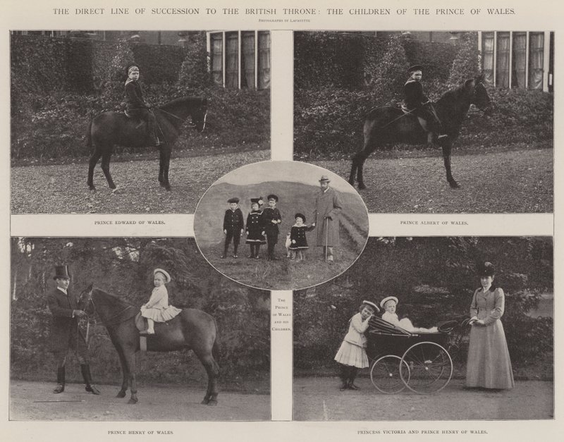 A brit trón közvetlen utódlási vonala, a walesi herceg gyermekei alkotó: English Photographer