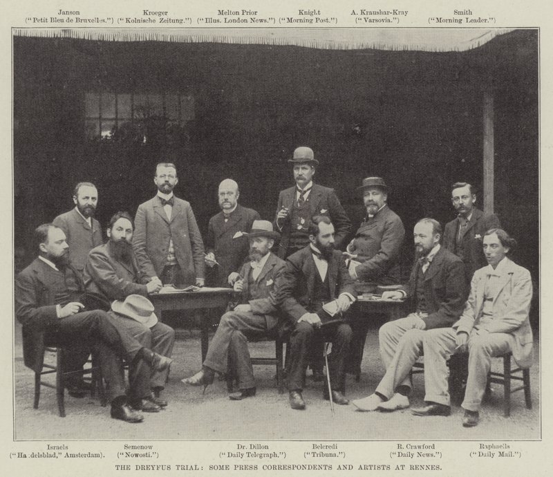 A Dreyfus-per, néhány sajtótudósító és művész Rennes-ben alkotó: English Photographer