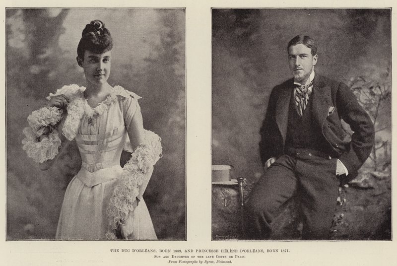 The Duc dOrleans, született 1869-ben, és Princesse Helene dOrleans, született 1871-ben, néhai Paris gróf fia és lánya alkotó: English Photographer